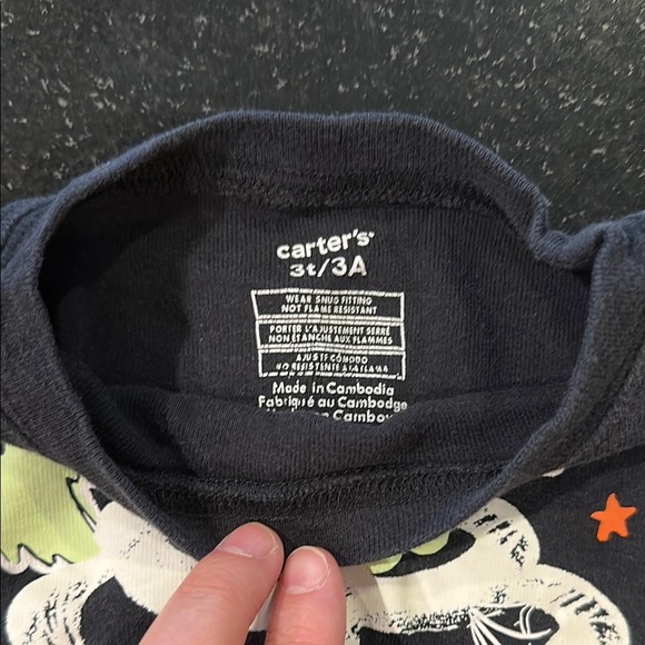 Kids 3T Halloween Pajama Bundle - Skeleton and Striped Kids Pajama Set - Picture 9 of 9